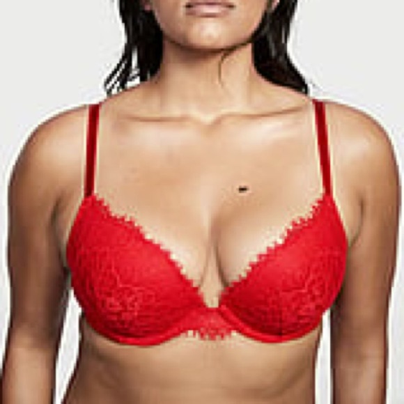 Victoria's Secret Scarlet Lace Push-up Bra - Picture 3 of 6